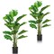 2-Pack 5 Ft Artificial Tree Potted Fake Faux Monstera Deliciosa Plant Home Office